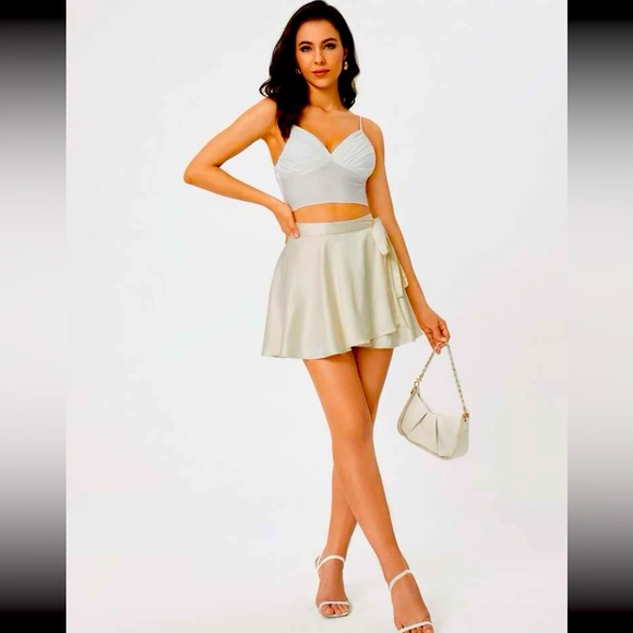 SHEIN Dresses & Skirts - Ivory satin skirt